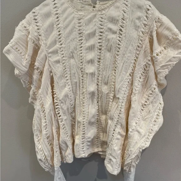 Cream Textured Blouse - Picture 2 of 4